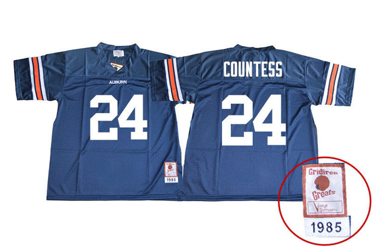 1985 Throwback Youth #24 Blake Countess Auburn Tigers College Football Jerseys Sale-Navy